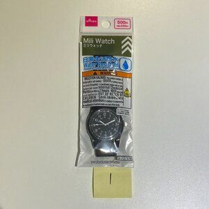 RARE BRAND NEW DAISO MILI WATCH MILITARY FIELD WATCH BLACK (1)